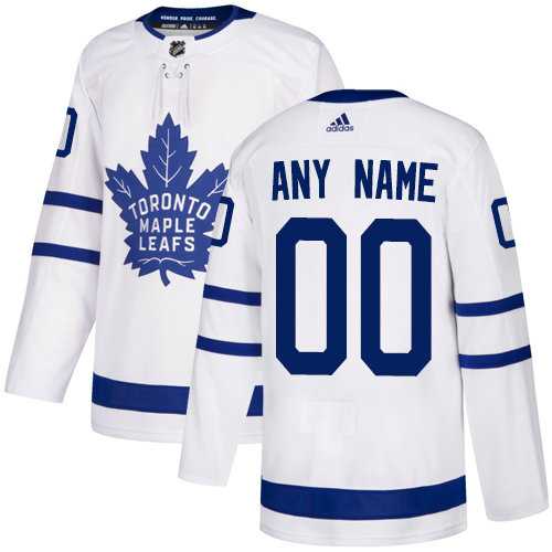 Mens Toronto Maple Leafs White Away Adidas Customized Jersey->customized nhl jersey->Custom Jersey